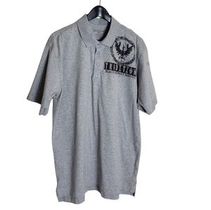 5.11 Tactical Gray Polo Shirt Size Large Concealed Ballistics Black Helmet Logo